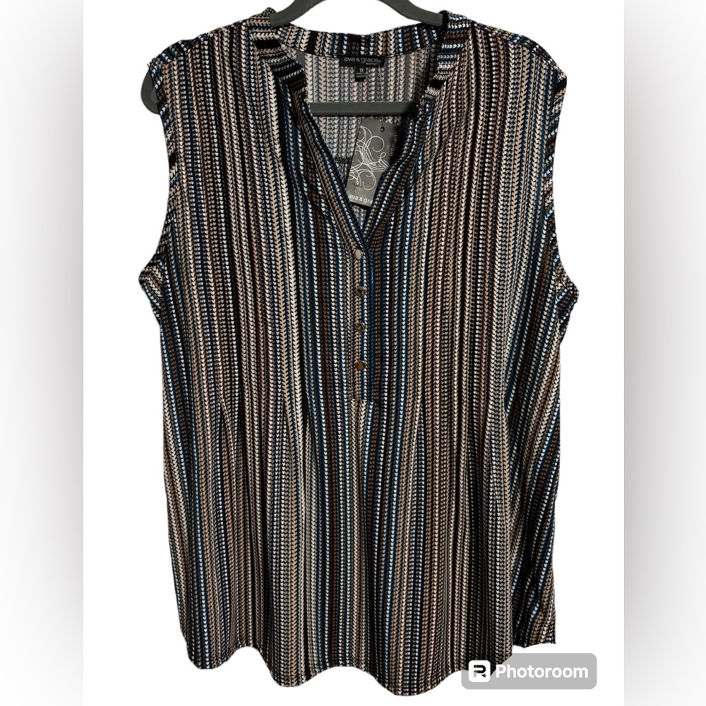 NWT•Ava & Grace Women’s sleeveless blouse size 1X